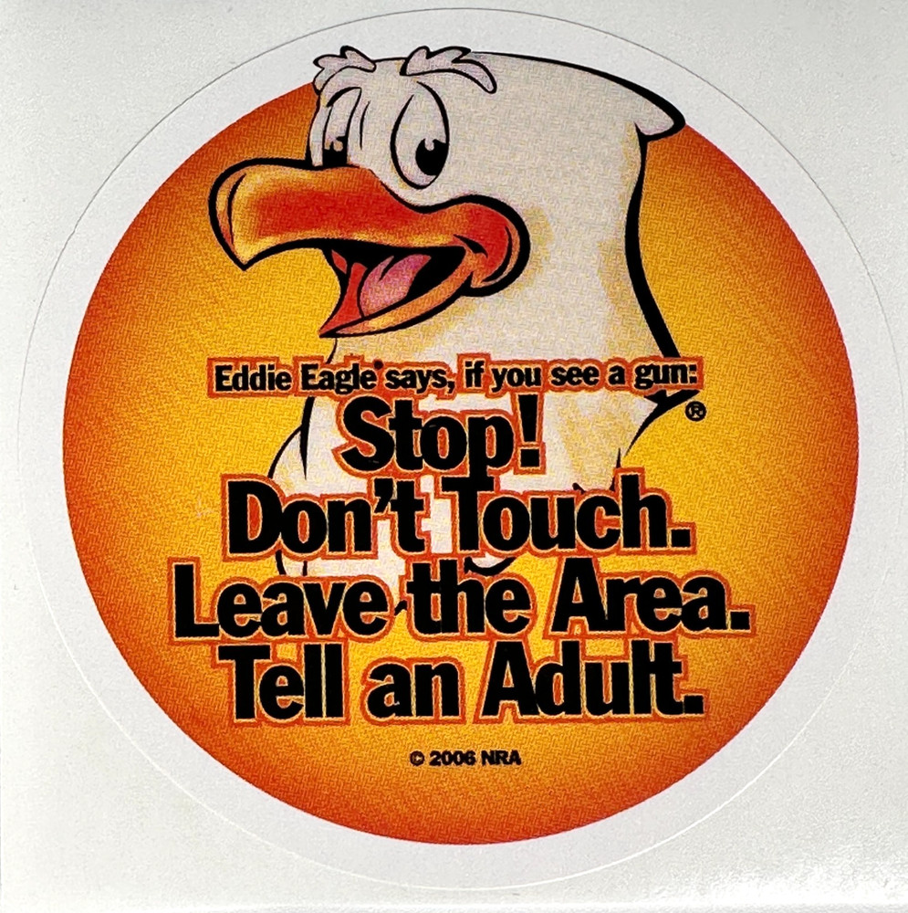 NRA Eddie Eagle Gun Safety Stickers Lot Of 25 2006 3″ Round Instructor Teacher