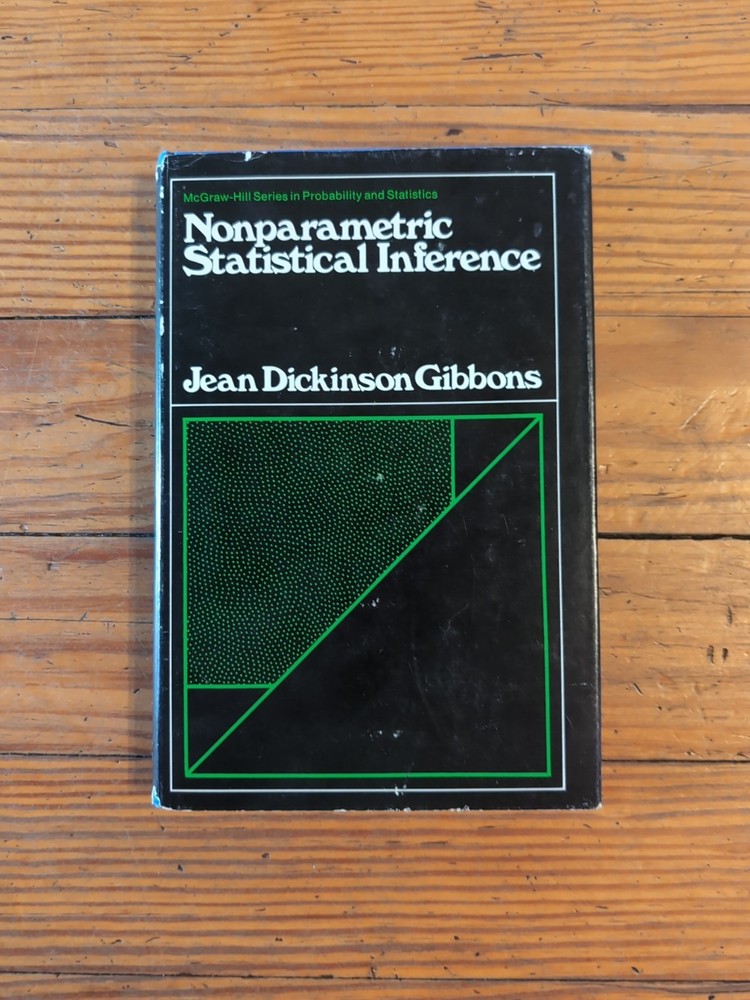 NONPARAMETRIC STATISTICAL INFERENCE, RarFirst Ed by Gibbons Statistics Hardcover