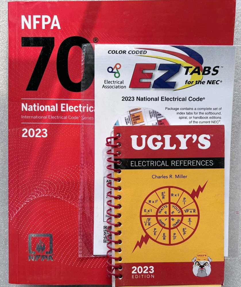 NFPA 70 National Electrical Code 2023 Paperback & Ugly’s Electrical & EZ Tabs