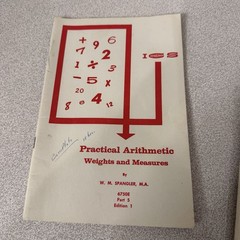 Vintage ICS Practical Arithmetic WM Spangler 5 Book Set Softcover Math Textbook