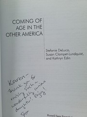 Coming of Age in the Other America, Pb by SIGNED Susan Clampet Lundquist
