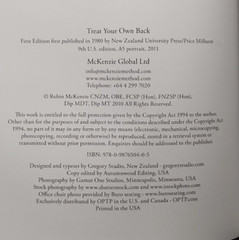 Treat Your Own Back Robin McKenzie PB Health Fitness Pain Management