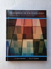 Research In Psychology: Methods and Design (Del… by Goodwin, Kerri A. Hardback