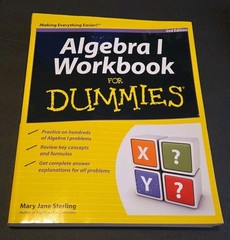 Algebra I for Dummies + Workbook by Sterling & Cliffs Quick Reference Book Lot