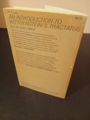 1971 An Introduction to Wittgenstein’s Tractatus. G E M Anscombe PB Edition