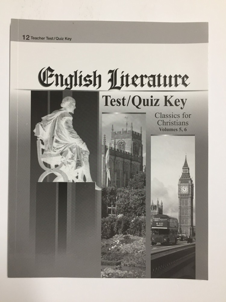 A Beka Book English Literature Teacher Test/Quiz Key Vol. 5, 6 Grade 12