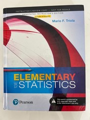 Elementary Statistics Hardcover by Triola Mario | Instructor’s Review Edition