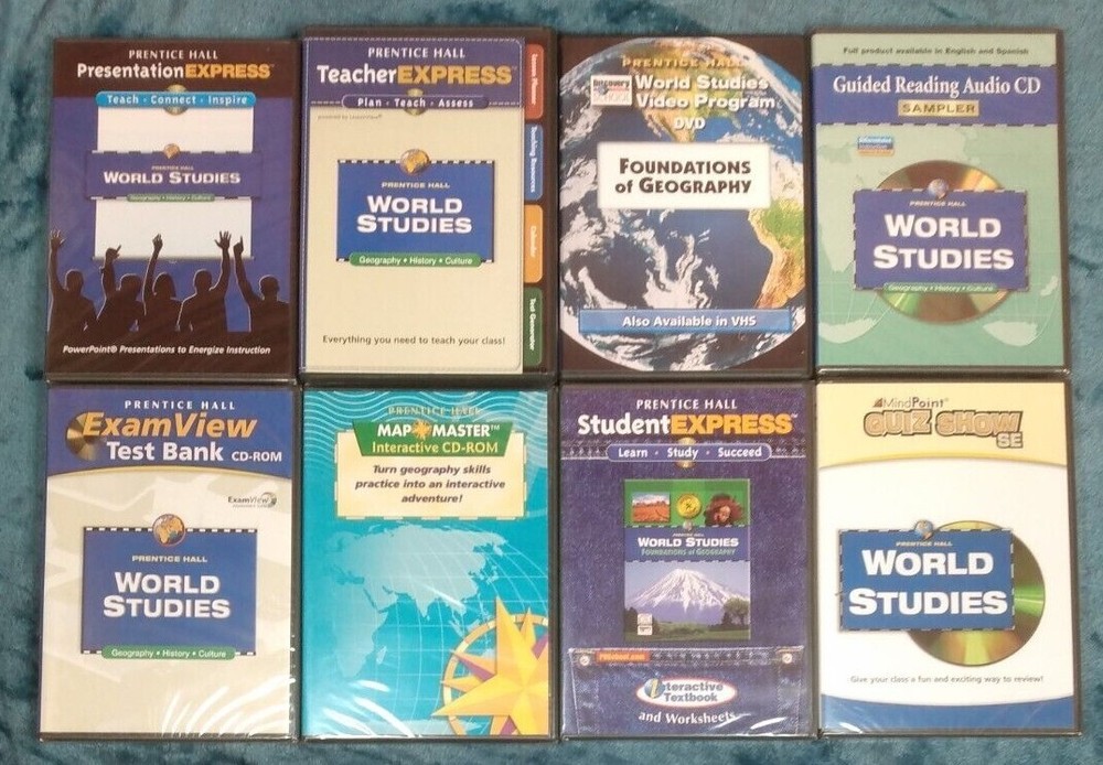 Pearson Education, Inc. Prentice Hall World Studies Home School Lot of 8 CD-ROM