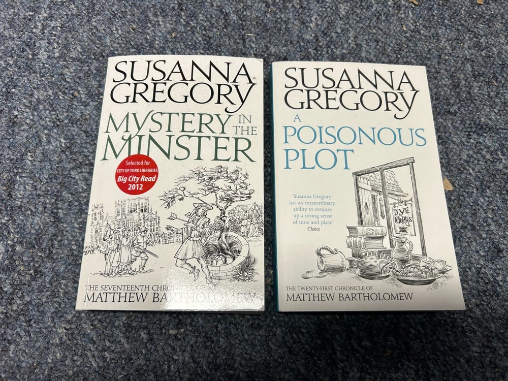 A Poisonous Plot & Mystery In The Minster by Susanna Gregory (Paperback Books)