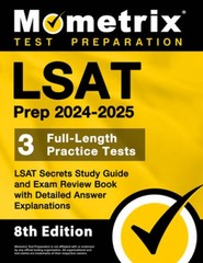 LSAT Prep 2024-2025 – 3 Full-Length Practice Tests, LSAT Secrets Stu – VERY GOOD