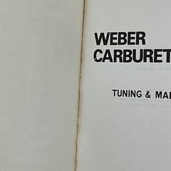 Vintage WEBER CARBURETTORS John Passini Paperback 1973 United Kingdom 2 Vols