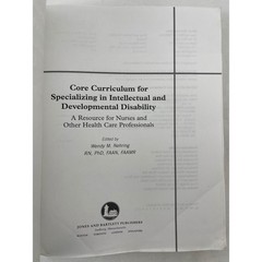 Jones and Bartlett Core Curriculum Intellectual Developmental Disability