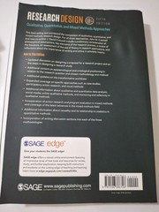 Research Design: Qualitative Quantitative & Mixed Method Approaches, 5th Ed.