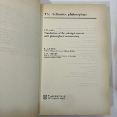 The Hellenistic Philosophers Vols 1-2 AA Long & DN Sedley TPB Set Cambridge