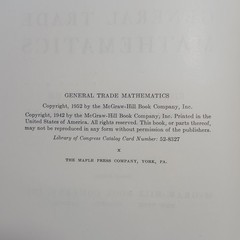 General Trade Mathematics 1952 2nd Edition Edwin P. VanLeuven Vintage Hardcover