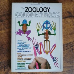 Lot Of 3 Science Coloring Books Biology Anatomy Zoology Vintage
